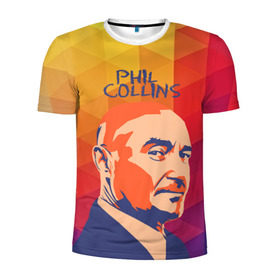 Мужская футболка 3D спортивная с принтом Phil Collins в Новосибирске, 100% полиэстер с улучшенными характеристиками | приталенный силуэт, круглая горловина, широкие плечи, сужается к линии бедра | phil collins | актер | альтернатива | британский певец | музыкант | рок