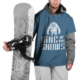 Накидка на куртку 3D с принтом Король снегов в Новосибирске, 100% полиэстер |  | king of the snow | snowboard | король снегов | снежный человек | сноуборд