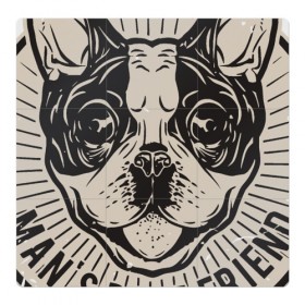 Магнитный плакат 3Х3 с принтом Лучший друг человека в Новосибирске, Полимерный материал с магнитным слоем | 9 деталей размером 9*9 см | dog | friend | друг | пёс | питомец | семья | собака | человек
