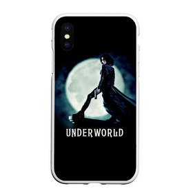 Чехол для iPhone XS Max матовый с принтом Другой мир в Новосибирске, Силикон | Область печати: задняя сторона чехла, без боковых панелей | fentezi | underworld | боевик | вампир | кино | киногерой | луна | ночь | оборотень | оружие | фэнтези