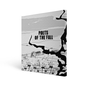 Холст квадратный с принтом Poets of the fall в Новосибирске, 100% ПВХ |  | poets of the fall | rock | альтернатива | музыка | поэты | рок | фины