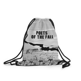 Рюкзак-мешок 3D с принтом Poets of the fall в Новосибирске, 100% полиэстер | плотность ткани — 200 г/м2, размер — 35 х 45 см; лямки — толстые шнурки, застежка на шнуровке, без карманов и подкладки | poets of the fall | rock | альтернатива | музыка | поэты | рок | фины