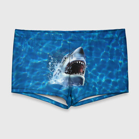 Мужские купальные плавки 3D с принтом Пасть акулы в Новосибирске, Полиэстер 85%, Спандекс 15% |  | Тематика изображения на принте: акула | атака | белая | брызги | вода | волны | зубы | капли | море | океан | опасность | синяя | челюсти | эффект