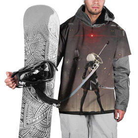 Накидка на куртку 3D с принтом мечница в Новосибирске, 100% полиэстер |  | Тематика изображения на принте: 2b | 2б | automata | game | japan | nier | pc | а2 | япония