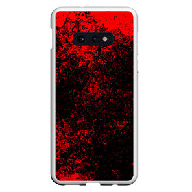 Чехол для Samsung S10E с принтом Брызги красок(red style) в Новосибирске, Силикон | Область печати: задняя сторона чехла, без боковых панелей | Тематика изображения на принте: abstraction | color | paint | spray | tie dye | абстракция | брызги красок | всплеск красок | капли красок | текстуры