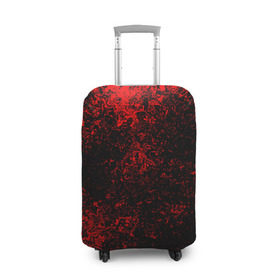 Чехол для чемодана 3D с принтом Брызги красок(red style) в Новосибирске, 86% полиэфир, 14% спандекс | двустороннее нанесение принта, прорези для ручек и колес | Тематика изображения на принте: abstraction | color | paint | spray | tie dye | абстракция | брызги красок | всплеск красок | капли красок | текстуры