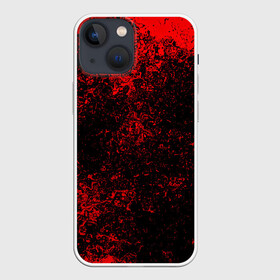 Чехол для iPhone 13 mini с принтом Брызги красок(red style) в Новосибирске,  |  | Тематика изображения на принте: abstraction | color | paint | spray | tie dye | абстракция | брызги красок | всплеск красок | капли красок | текстуры