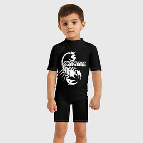 Детский купальный костюм 3D с принтом Scorpions в Новосибирске, Полиэстер 85%, Спандекс 15% | застежка на молнии на спине | scorpions | клаус майне
рудольф шенкер | маттиас ябс | микки ди | павел мончивода | скорпионы