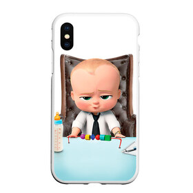 Чехол для iPhone XS Max матовый с принтом Boss Baby в Новосибирске, Силикон | Область печати: задняя сторона чехла, без боковых панелей | boss baby | босс | молокосос | мультфильмы