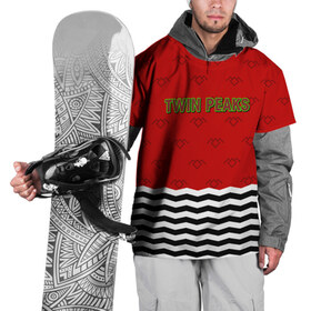 Накидка на куртку 3D с принтом Twin Peaks Red Room в Новосибирске, 100% полиэстер |  | red room | twin peaks | красная комната | купер | сериалы | твин пикс