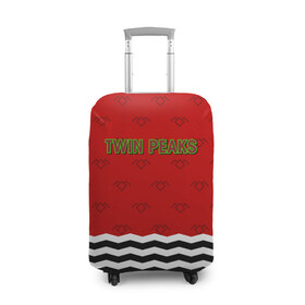 Чехол для чемодана 3D с принтом Twin Peaks Red Room в Новосибирске, 86% полиэфир, 14% спандекс | двустороннее нанесение принта, прорези для ручек и колес | red room | twin peaks | красная комната | купер | сериалы | твин пикс