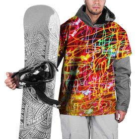 Накидка на куртку 3D с принтом Light creative в Новосибирске, 100% полиэстер |  | abstract | colorful | electric | energy | light | абстракция | вет | цвет | электрик | энергия