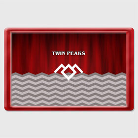 Магнит 45*70 с принтом Twin Peaks в Новосибирске, Пластик | Размер: 78*52 мм; Размер печати: 70*45 | twin peaks | арт | лого | полосы | сериал | твин пикс | текстура | фильмы