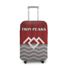 Чехол для чемодана 3D с принтом Twin Peaks в Новосибирске, 86% полиэфир, 14% спандекс | двустороннее нанесение принта, прорези для ручек и колес | twin peaks | арт | лого | полосы | сериал | твин пикс | текстура | фильмы