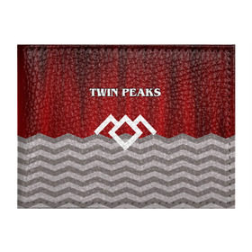 Обложка для студенческого билета с принтом Twin Peaks в Новосибирске, натуральная кожа | Размер: 11*8 см; Печать на всей внешней стороне | Тематика изображения на принте: twin peaks | арт | лого | полосы | сериал | твин пикс | текстура | фильмы