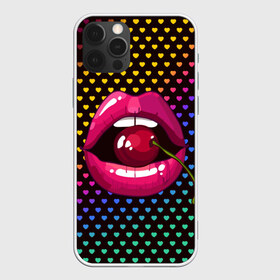 Чехол для iPhone 12 Pro Max с принтом Pop art в Новосибирске, Силикон |  | Тематика изображения на принте: cherry | colorful | fashion | funny | gesture | lips | lipstick | makeup | mouth | pop art | rainbow | style | веселый | вишенка | вишня | губы | жест | зубы | клубный | любовь | макияж | мода | помада | поп арт | прикольный | радуга | рот | стиль | страс