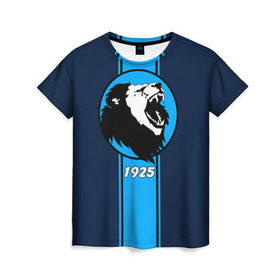 Женская футболка 3D с принтом Зенит - сила льва в Новосибирске, 100% полиэфир ( синтетическое хлопкоподобное полотно) | прямой крой, круглый вырез горловины, длина до линии бедер | saint petersburg | болельщик | лев | питер | санкт петербург | фанат | футбол | футболист
