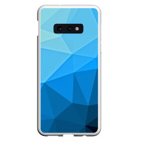 Чехол для Samsung S10E с принтом geometric blue в Новосибирске, Силикон | Область печати: задняя сторона чехла, без боковых панелей | Тематика изображения на принте: abstraction | абстракция | геометрия | грани | линии | полигоны | розовый | сочетания | текстура | треугольники