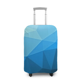 Чехол для чемодана 3D с принтом geometric blue в Новосибирске, 86% полиэфир, 14% спандекс | двустороннее нанесение принта, прорези для ручек и колес | abstraction | абстракция | геометрия | грани | линии | полигоны | розовый | сочетания | текстура | треугольники