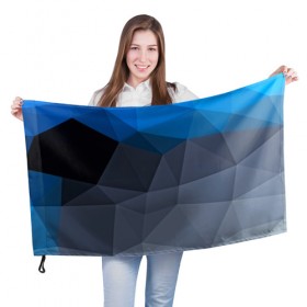 Флаг 3D с принтом Still abstract в Новосибирске, 100% полиэстер | плотность ткани — 95 г/м2, размер — 67 х 109 см. Принт наносится с одной стороны | abstraction | абстракция | геометрия | грани | линии | полигоны | сочетания | текстура | треугольники