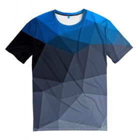 Мужская футболка 3D с принтом Still abstract в Новосибирске, 100% полиэфир | прямой крой, круглый вырез горловины, длина до линии бедер | abstraction | абстракция | геометрия | грани | линии | полигоны | сочетания | текстура | треугольники