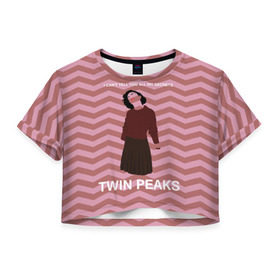 Женская футболка 3D укороченная с принтом Твин Пикс в Новосибирске, 100% полиэстер | круглая горловина, длина футболки до линии талии, рукава с отворотами | twin peaks | арт | сериал | твин пикс | фильмы