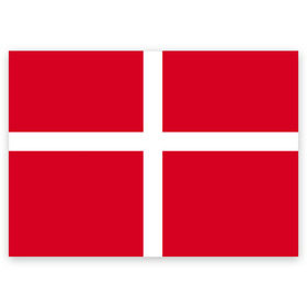 Поздравительная открытка с принтом Флаг Дании в Новосибирске, 100% бумага | плотность бумаги 280 г/м2, матовая, на обратной стороне линовка и место для марки
 | Тематика изображения на принте: danmark | denmark | flag | дания | флаг