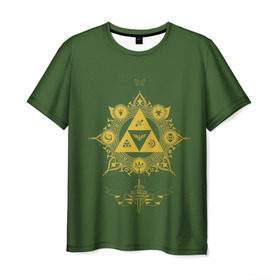 Мужская футболка 3D с принтом The Legend of Zelda в Новосибирске, 100% полиэфир | прямой крой, круглый вырез горловины, длина до линии бедер | breath of the wild | зельда | земля хайрул | линк