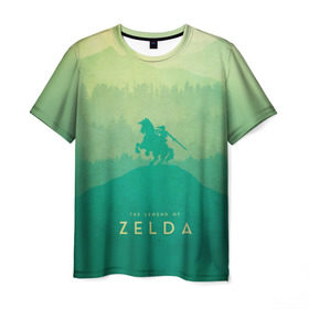 Мужская футболка 3D с принтом The Legend of Zelda в Новосибирске, 100% полиэфир | прямой крой, круглый вырез горловины, длина до линии бедер | breath of the wild | the legend of zelda