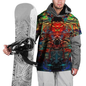 Накидка на куртку 3D с принтом psychedelic в Новосибирске, 100% полиэстер |  | abstraction | color | spray | абстракция | волны | краска | краски | линии | оптические | полосы | разводы | узоры | фрактал | цветные