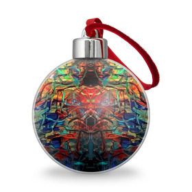 Ёлочный шар с принтом psychedelic в Новосибирске, Пластик | Диаметр: 77 мм | abstraction | color | spray | абстракция | волны | краска | краски | линии | оптические | полосы | разводы | узоры | фрактал | цветные
