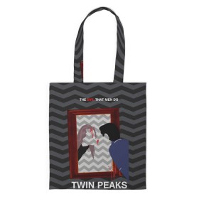 Сумка 3D повседневная с принтом TWIN PEAKS в Новосибирске, 100% полиэстер | Плотность: 200 г/м2; Размер: 34×35 см; Высота лямок: 30 см | twin peaks | агент купер | арт | сериал | твин пикс | фильмы