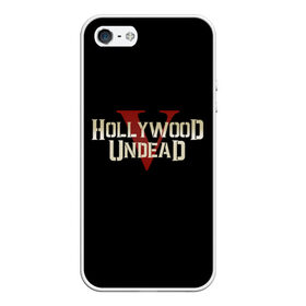 Чехол для iPhone 5/5S матовый с принтом Hollywood Undead в Новосибирске, Силикон | Область печати: задняя сторона чехла, без боковых панелей | five | hollywood undead | v