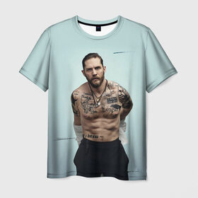 Мужская футболка 3D с принтом Tom Hardy в Новосибирске, 100% полиэфир | прямой крой, круглый вырез горловины, длина до линии бедер | tom hardy | актеры | том харди