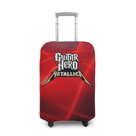 Чехол для чемодана 3D с принтом Guitar Hero Metallica в Новосибирске, 86% полиэфир, 14% спандекс | двустороннее нанесение принта, прорези для ручек и колес | hard rock | heavy metal | hevy metal | metallica | music | rock | thrash metal | металлика | музыка | рок