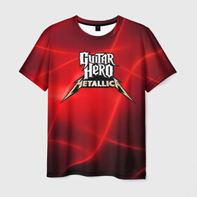 Мужская футболка 3D с принтом Guitar Hero Metallica в Новосибирске, 100% полиэфир | прямой крой, круглый вырез горловины, длина до линии бедер | hard rock | heavy metal | hevy metal | metallica | music | rock | thrash metal | металлика | музыка | рок