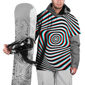 Накидка на куртку 3D с принтом RGB optical в Новосибирске, 100% полиэстер |  | абстракция | волны | краска | линии | оптические | полосы | разводы | узоры | фрактал | цветные
