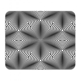 Коврик прямоугольный с принтом Оптический pattern в Новосибирске, натуральный каучук | размер 230 х 185 мм; запечатка лицевой стороны | абстракция | волны | линии | оптические | полосы | разводы | узоры | фрактал