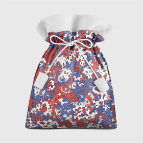 Подарочный 3D мешок с принтом Бело-сине-красный камуфляж в Новосибирске, 100% полиэстер | Размер: 29*39 см | Тематика изображения на принте: белый | красный | милитари | паттрен | россия | синий | текстура | триколор | флаг