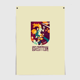 Постер с принтом Led Zeppelin Art в Новосибирске, 100% бумага
 | бумага, плотность 150 мг. Матовая, но за счет высокого коэффициента гладкости имеет небольшой блеск и дает на свету блики, но в отличии от глянцевой бумаги не покрыта лаком | poster