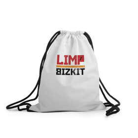 Рюкзак-мешок 3D с принтом Limp Bizkit Logo в Новосибирске, 100% полиэстер | плотность ткани — 200 г/м2, размер — 35 х 45 см; лямки — толстые шнурки, застежка на шнуровке, без карманов и подкладки | 