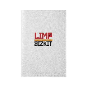 Обложка для паспорта матовая кожа с принтом Limp Bizkit Logo в Новосибирске, натуральная матовая кожа | размер 19,3 х 13,7 см; прозрачные пластиковые крепления | Тематика изображения на принте: 