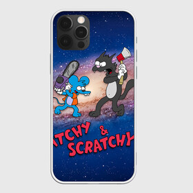 Чехол для iPhone 12 Pro Max с принтом Itchy & Scratchy space в Новосибирске, Силикон |  | Тематика изображения на принте: simpsons | the itchy  scratchy | симпсоны | щекотка и царапка