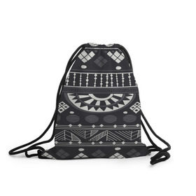 Рюкзак-мешок 3D с принтом Black&White africa в Новосибирске, 100% полиэстер | плотность ткани — 200 г/м2, размер — 35 х 45 см; лямки — толстые шнурки, застежка на шнуровке, без карманов и подкладки | Тематика изображения на принте: 