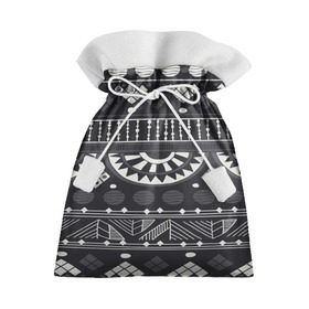 Подарочный 3D мешок с принтом Black&White africa в Новосибирске, 100% полиэстер | Размер: 29*39 см | Тематика изображения на принте: 