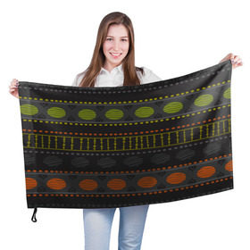 Флаг 3D с принтом Стильный узор в Новосибирске, 100% полиэстер | плотность ткани — 95 г/м2, размер — 67 х 109 см. Принт наносится с одной стороны | africa | pattern | африка | африканские мотивы | народы африки | национальная одежда | переплетение нитей | ткани | узор | этнический узор