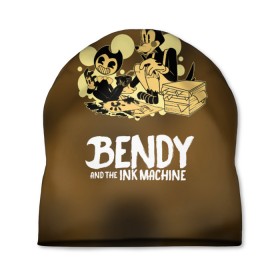 Шапка 3D с принтом Bendy and the ink machine в Новосибирске, 100% полиэстер | универсальный размер, печать по всей поверхности изделия | bendy | horror | ink | machine