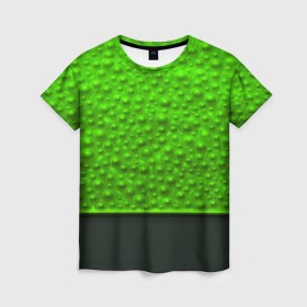 Женская футболка 3D с принтом Кислотные пузыри в Новосибирске, 100% полиэфир ( синтетическое хлопкоподобное полотно) | прямой крой, круглый вырез горловины, длина до линии бедер | абстракция | кислота | кислотные пузыри | пузыри | текстуры