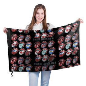 Флаг 3D с принтом The Rolling Stones в Новосибирске, 100% полиэстер | плотность ткани — 95 г/м2, размер — 67 х 109 см. Принт наносится с одной стороны | англия | аргентина | блюз рок | канада | мик джаггер | музыка | песни | психоделический рок | ритм н блюз | рок | рок н ролл | ролинг | рот | стоун | стоунз | сша | флаг | язык | япония