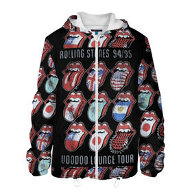 Мужская куртка 3D с принтом The Rolling Stones в Новосибирске, ткань верха — 100% полиэстер, подклад — флис | прямой крой, подол и капюшон оформлены резинкой с фиксаторами, два кармана без застежек по бокам, один большой потайной карман на груди. Карман на груди застегивается на липучку | Тематика изображения на принте: англия | аргентина | блюз рок | канада | мик джаггер | музыка | песни | психоделический рок | ритм н блюз | рок | рок н ролл | ролинг | рот | стоун | стоунз | сша | флаг | язык | япония